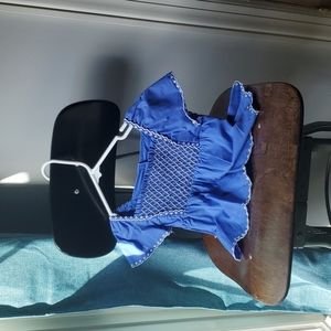 Janie and Jack blue eyelet blouse. 3T